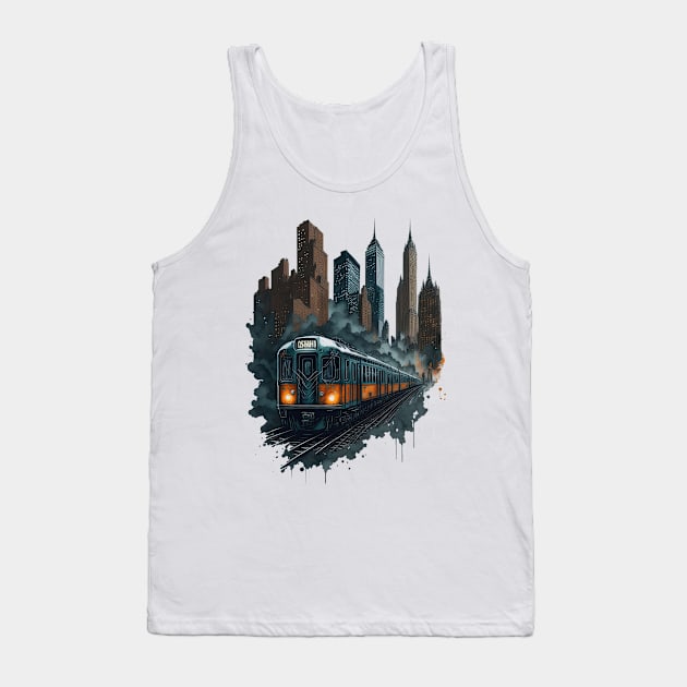 NYC’s Subway: A Splash of Colors Tank Top by Nysa Design